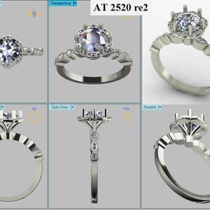 Custom Bridal Set, Custom Engagement Ring, Custom Wedding Band, Custom Jewelry Design for any shape, cut or size diamond gemstone moissanite