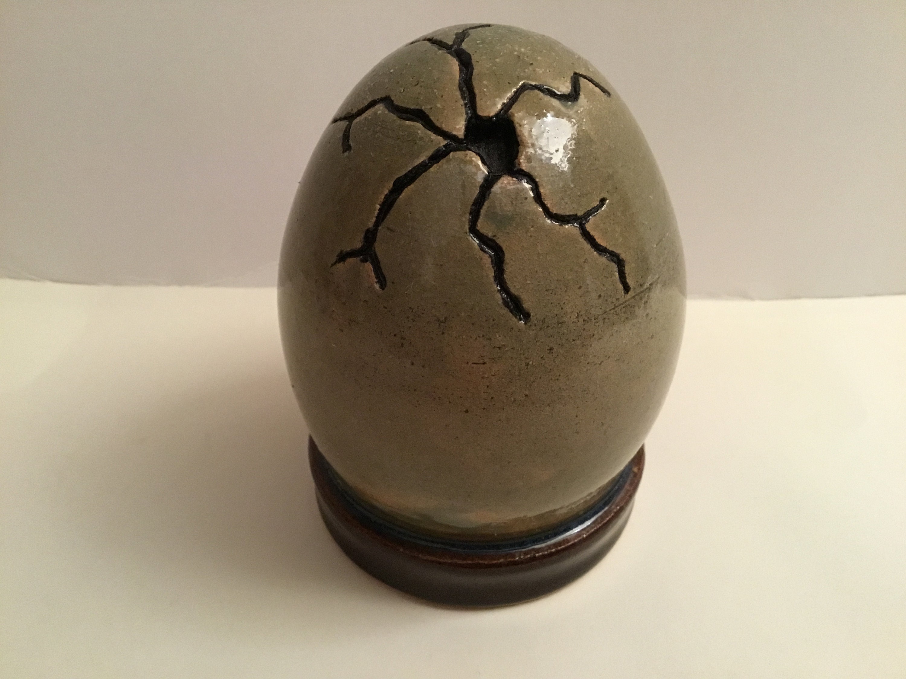 Egg pottery cracked hatching free shipping in USA Etsy