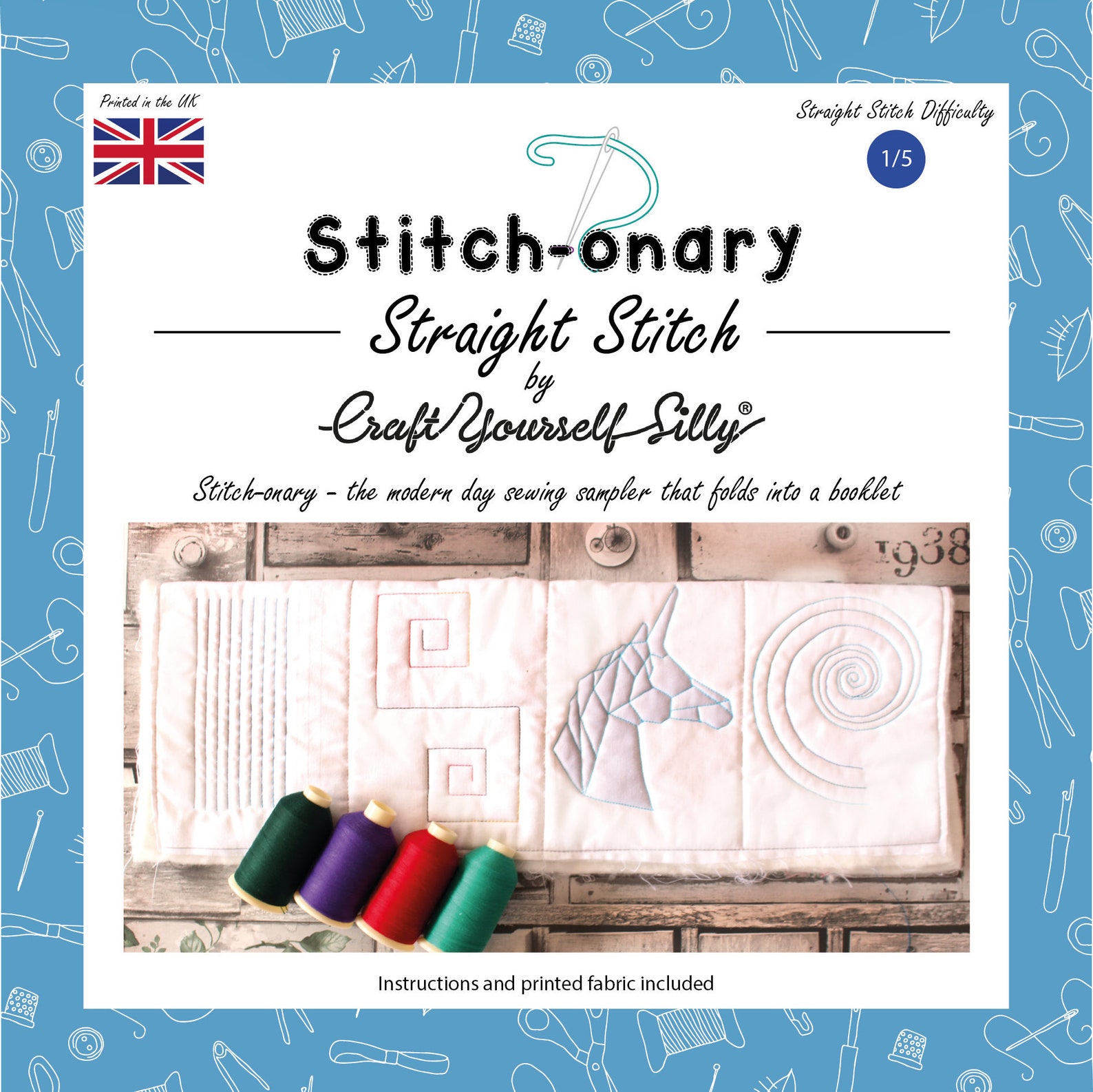 Stitchonary Machine Embroidery Straight Stitch Kit Beginner Etsy