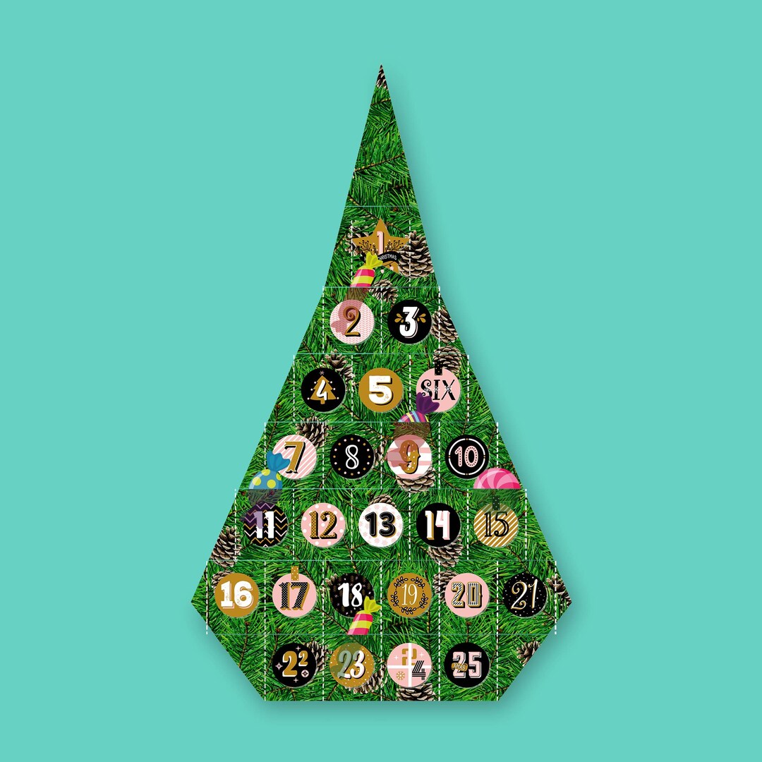 Christmas Tree Fabric Advent Calendar Festive Decoration Etsy UK