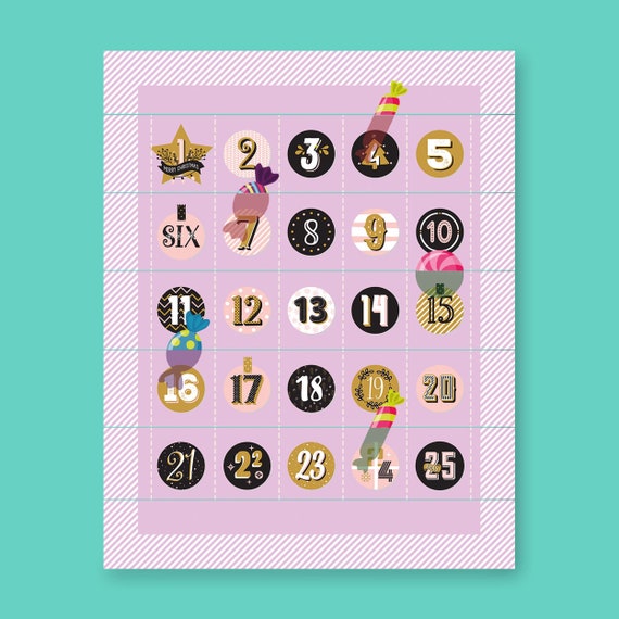 Pink Stripe Fabric Advent Calendar Festive Decoration Handmade Craft Kit -  Etsy