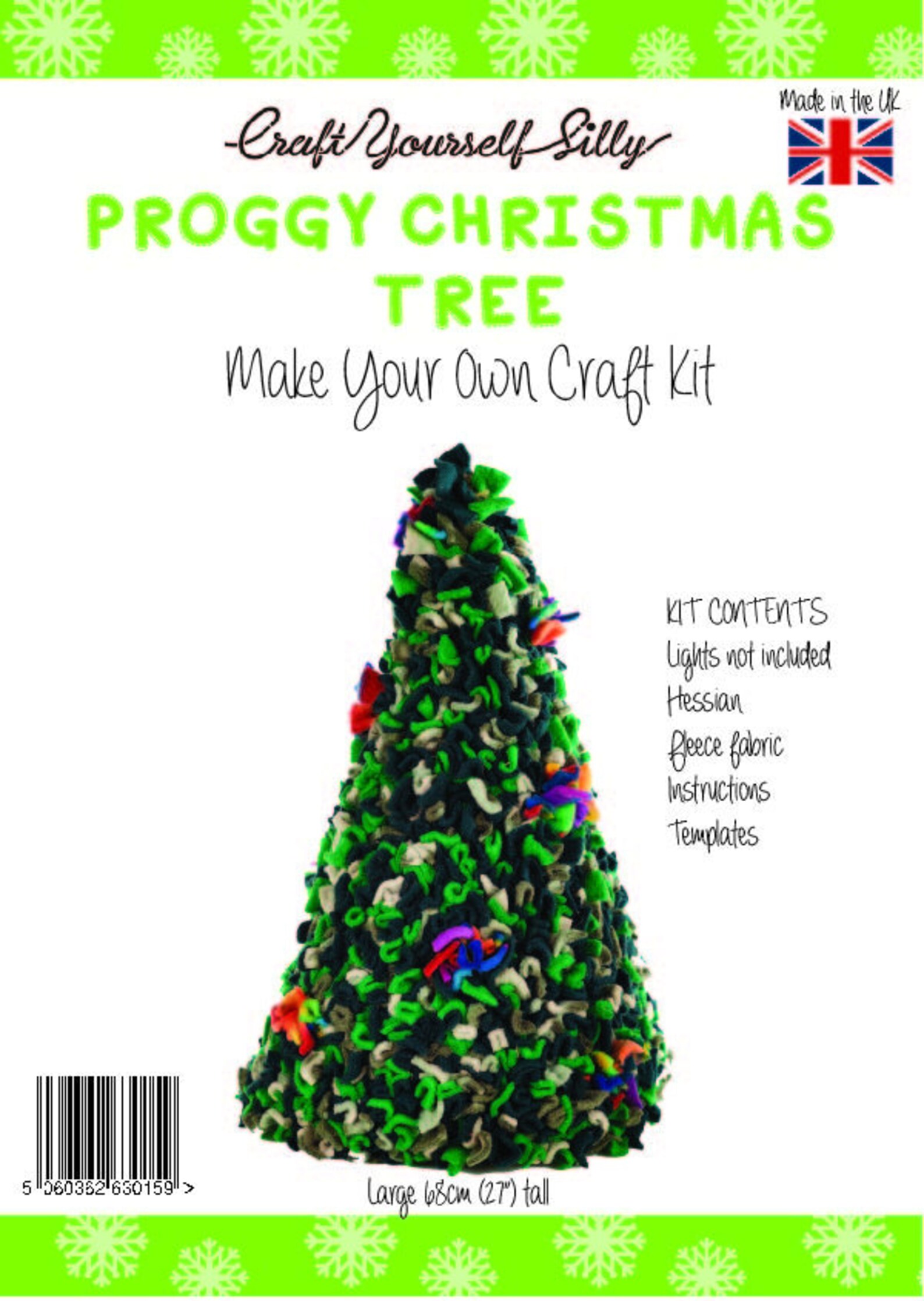 Proggy® Large Christmas Tree Rag Rug Kit Etsy