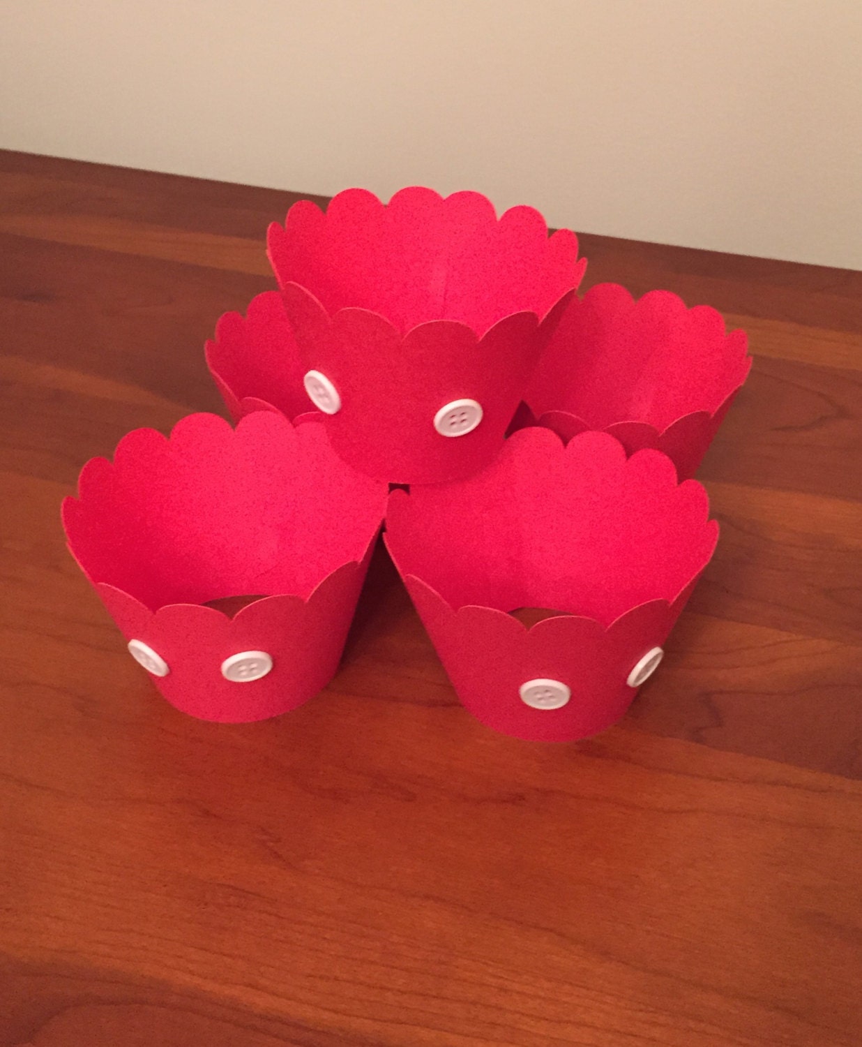 Mickey Mouse Cupcake Wrappers with real buttons