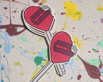 Broken Heart Vinyl Sticker