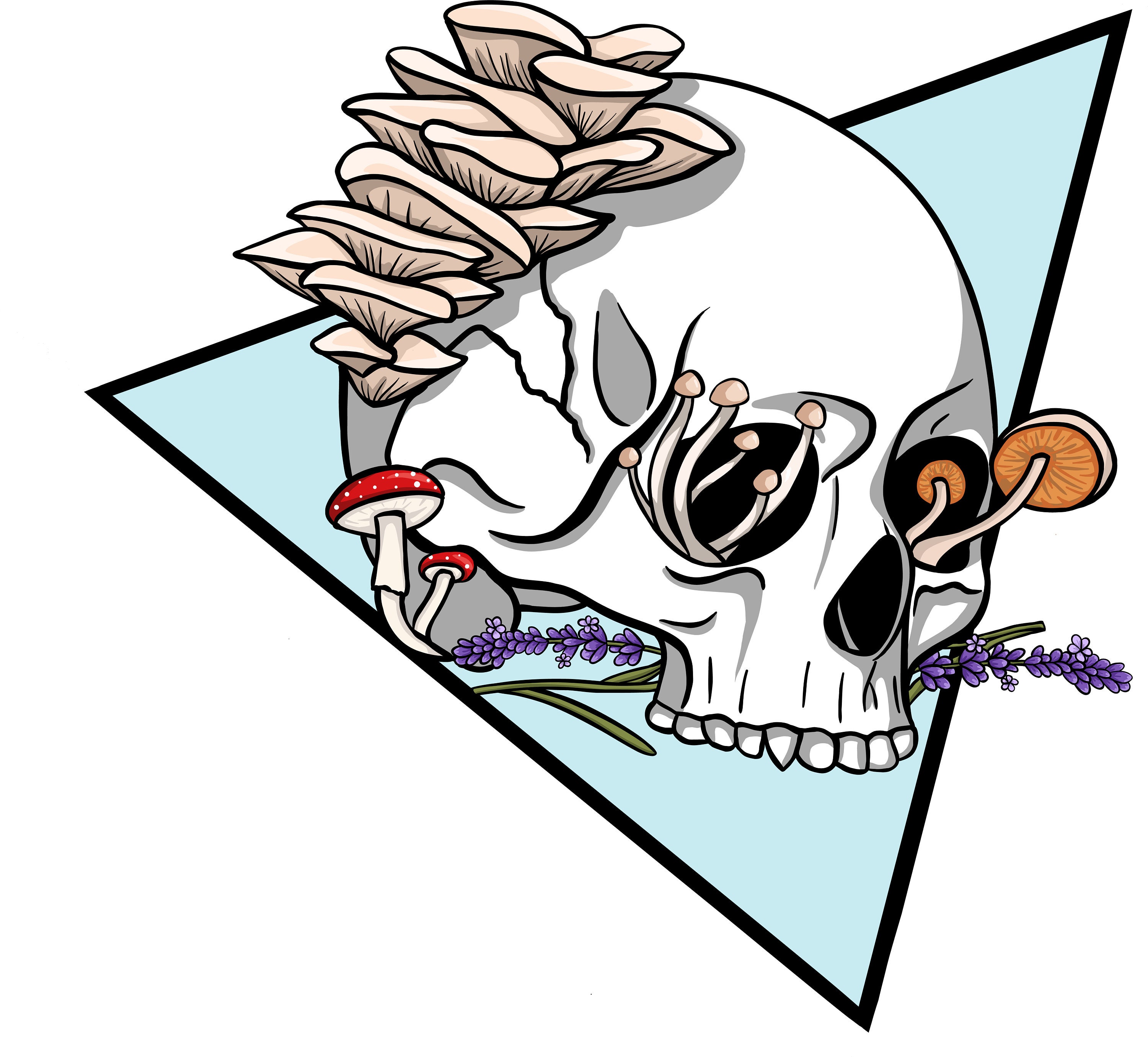 Mushy Skull Matte Waterproof Vinyl Sticker