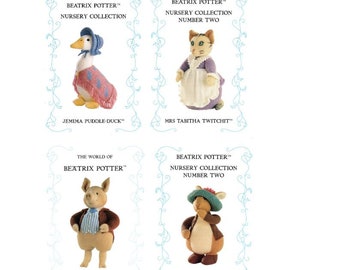 4 Beatrix Potter Knitted Toy Patterns - PDF