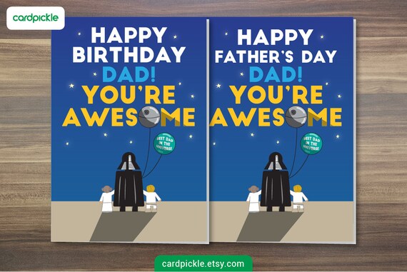 Download Printable Card Happy Birthday Card Or Happy Fathers Etsy