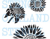 Sunflower STENCIL Sheet With 4 Total Sizes 4 5 - Etsy