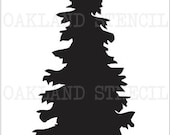 Christmas Pine Tree 1 STENCIL 7 Sizes to Choose From for Painting Signs Wood Fabric Canvas Holiday Evergreen Scrapbook Airbrush Crafts