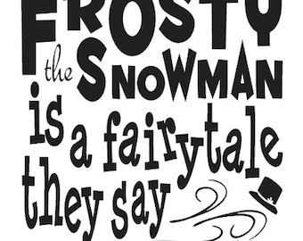 Primitive Christmas/Holiday STENCIL**Frosty the Snowman**12"x24" for Painting Signs, Airbrush, Crafts, Wall Art