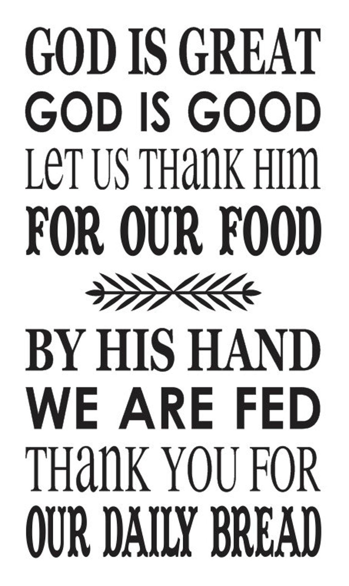 Inspirational STENCIL god is Great God is Good - Etsy