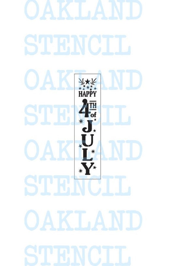 4th of July STENCIL Vertical for Painting Wood Signs Reusable | Etsy