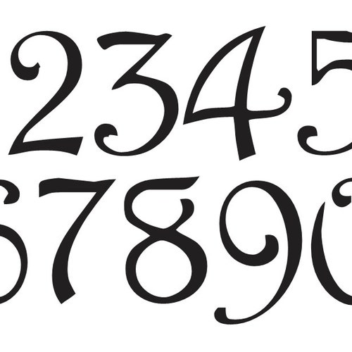 Craft Supplies & Tools Painting Visual Arts Number STENCIL Goudy Old ...