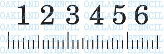 Ruler STENCIL Growth Chart REUSABLETicks and Numbers | Etsy