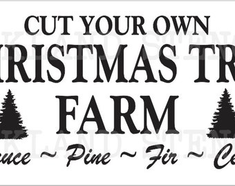 Christmas Tree STENCIL for Painting Wood Signs Cut Your Own Christmas Tree Farm Canvas Fabric Airbrush Chalkboard