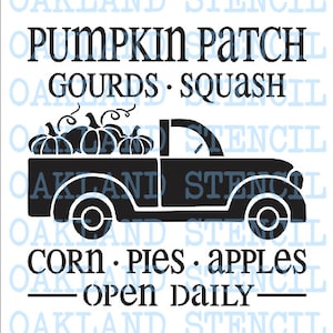 Pumpkin Patch Truck STENCIL Truck for Painting Wood Signs Fall - Etsy