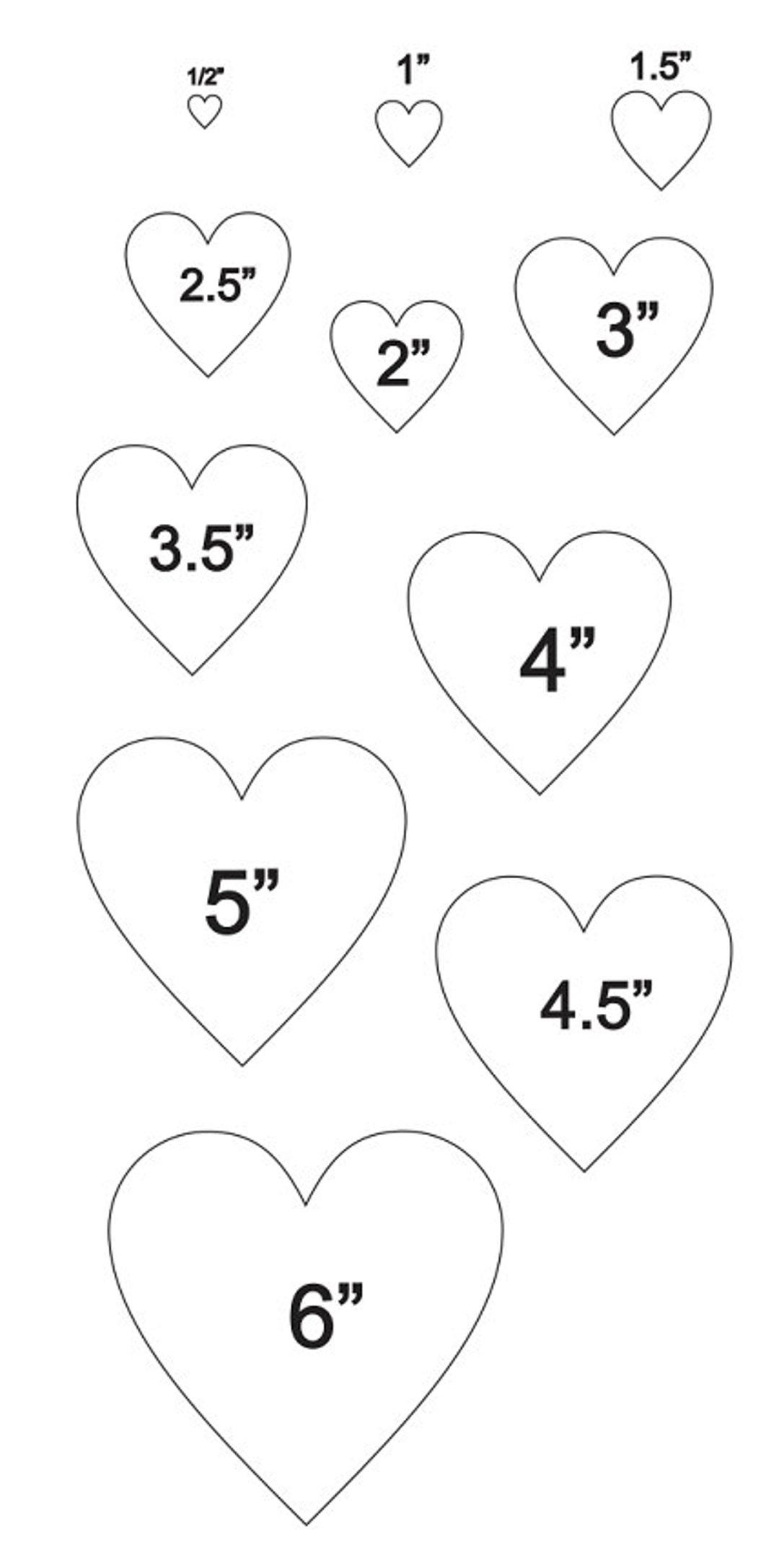 Moldes o Plantillas de Corazones.  Molde de corazon, Plantilla de corazón,  Páginas para colorear