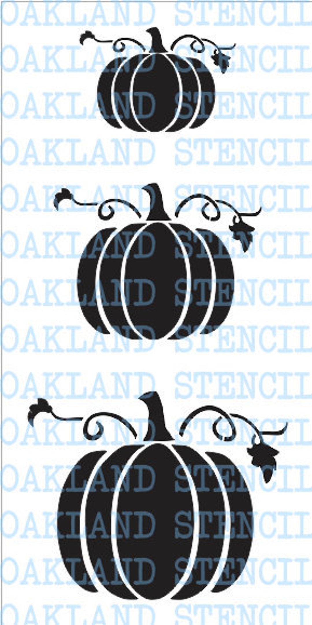 Pumpkins STENCIL 3 on One Sheet for Painting Signs Wood Halloween Walls ...