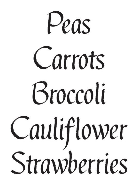 Garden Stencil Vegetables For Painting Wood Signs Crates Etsy