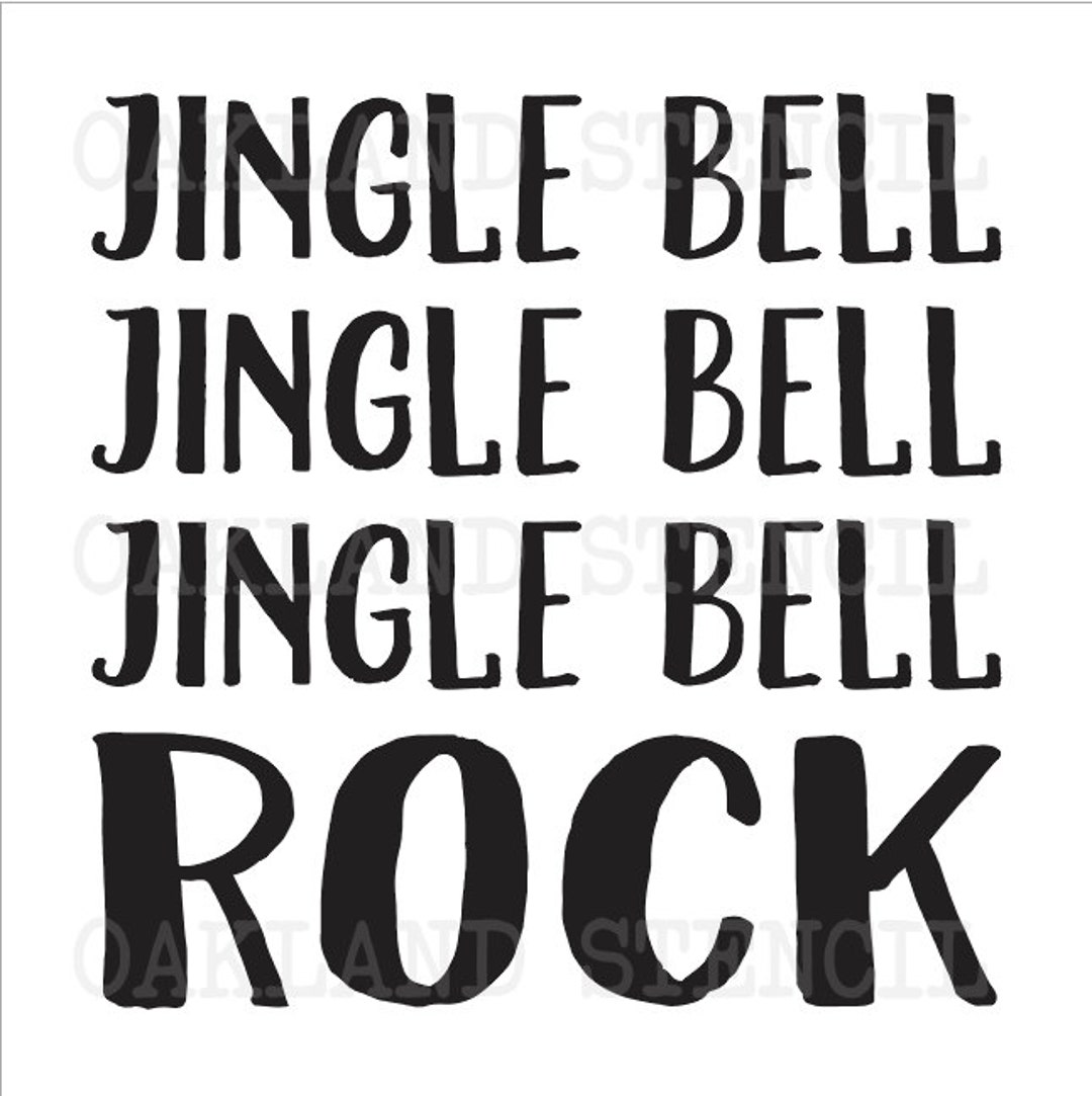 Jingle Bell Rock STENCIL 12x12 for Painting Signs Etsy