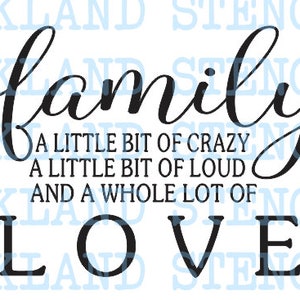 Family STENCIL 12"x18" 16"x24" or 24"x36" for Painting Large Signs Walls Love Canvas Fabric Wood Airbrush Crafts
