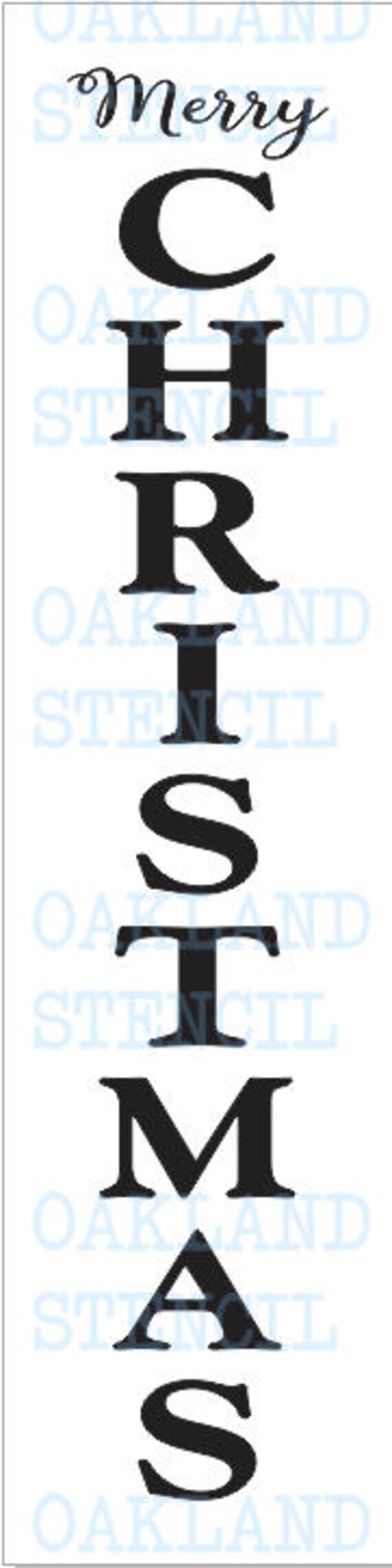 Download Merry Christmas STENCIL Vertical 6x24 8x36 10x48 or 10x60 ...