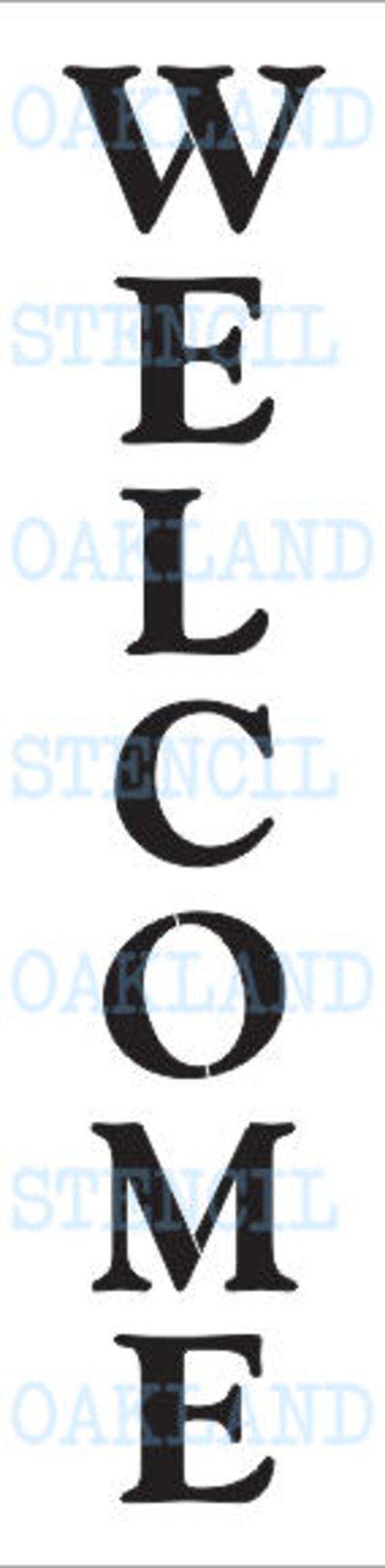 WELCOME STENCIL Vertical 6 Sizes 6x24 Etsy