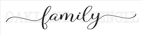 Family Stencil 6x24 For Painting Signs Canvas Etsy