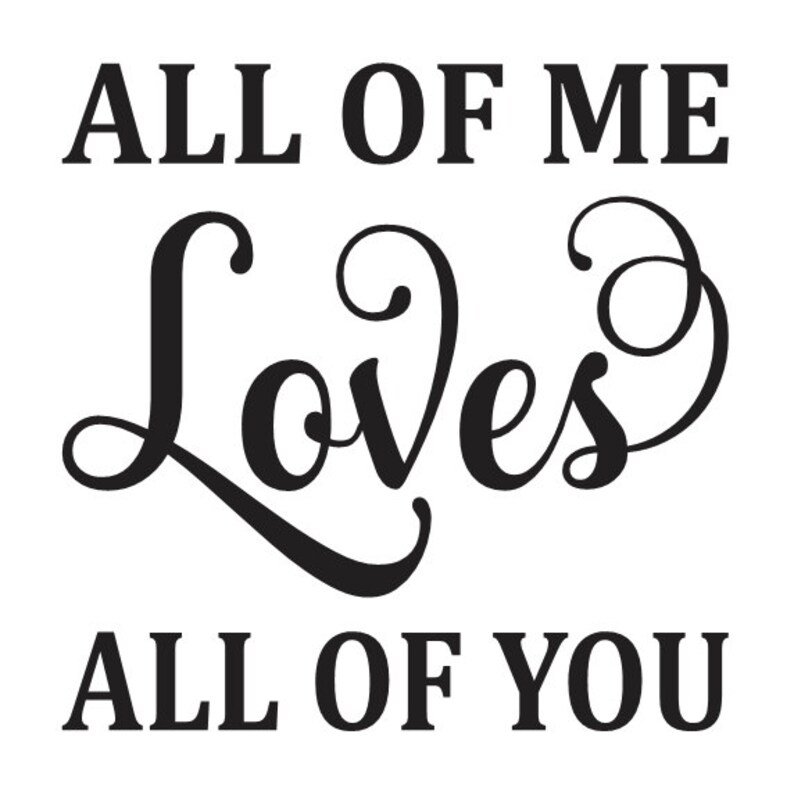 All of me Loves STENCIL for Painting Wood Signs Fabric Canvas Etsy