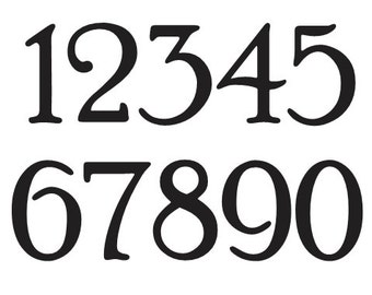 number stencil poor richard font numbers 0 9 for painting wood etsy