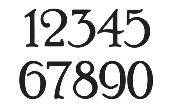 Number STENCIL Poor Richard Font Numbers 0-9 for Painting Wood Signs  Wedding Tables Canvas Airbrush Crafts Mailboxes House Numbers 