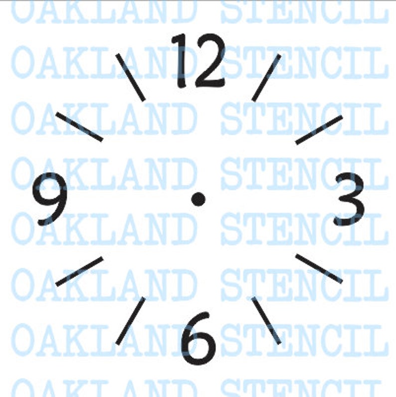 Clock STENCIL Reusable for Painting/Making your own clock Signs Wall Wood Tables Canvas Fabric Airbrush Crafts