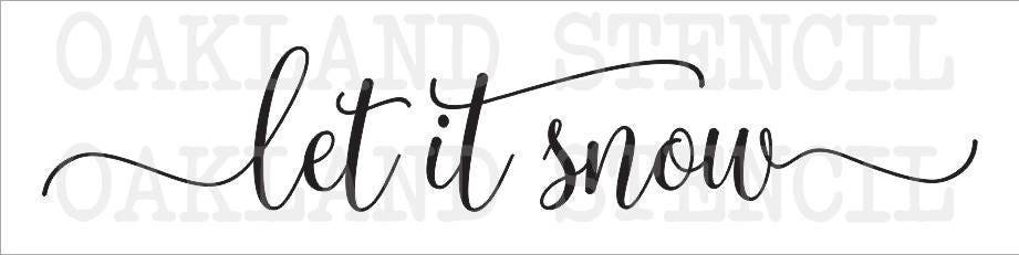 Let It Snow Winter/christmas STENCIL 6x24 or 9x36 for Painting Signs ...