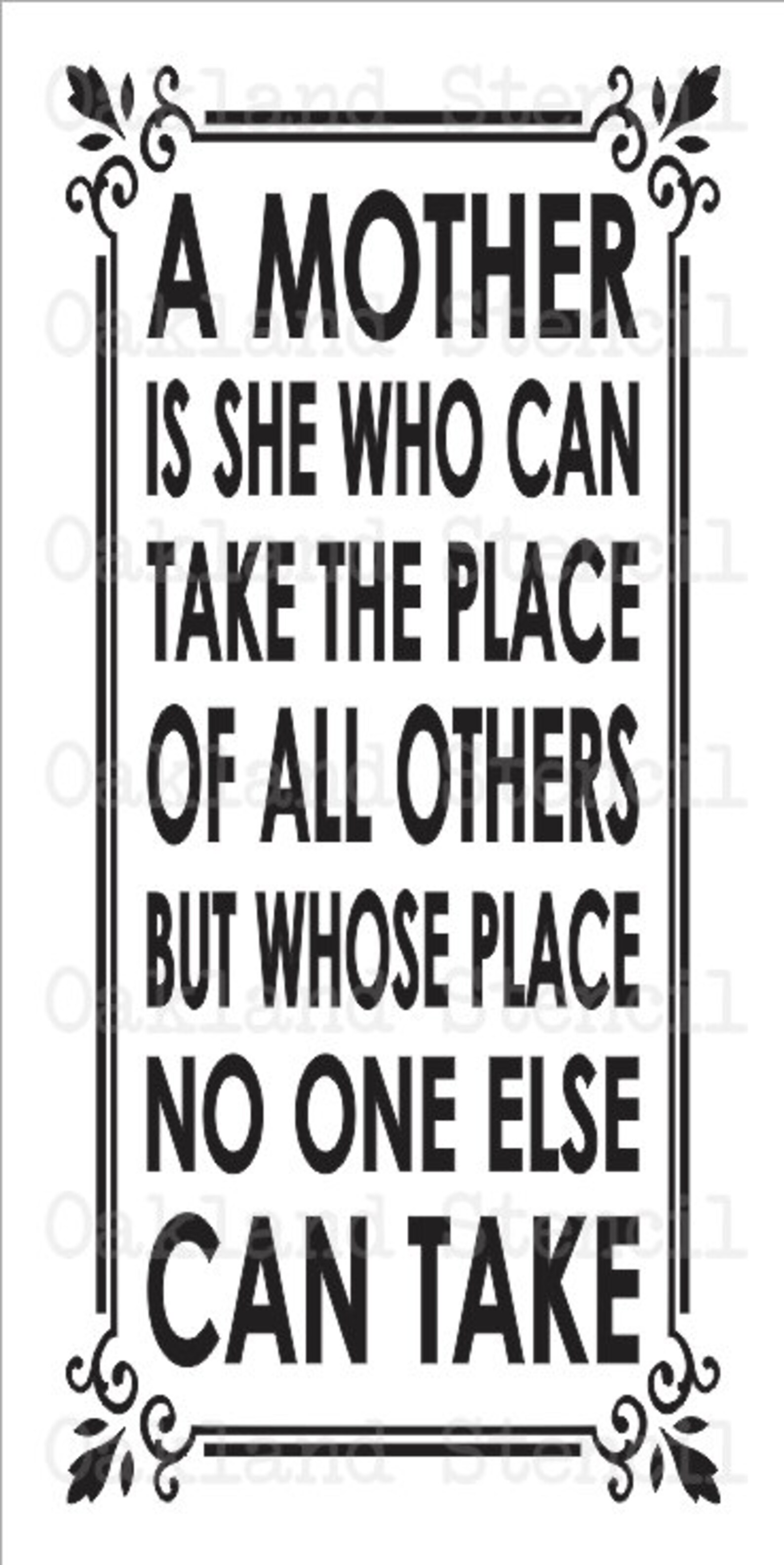 Mom/mother STENCIL for Painting Wood Signs Reusable - Etsy