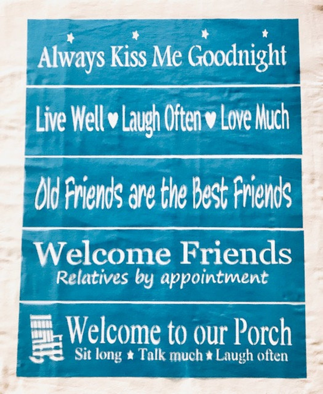 STENCIL Set of 5 for Painting Wood Signs Canvas Fabric Pallets - Etsy