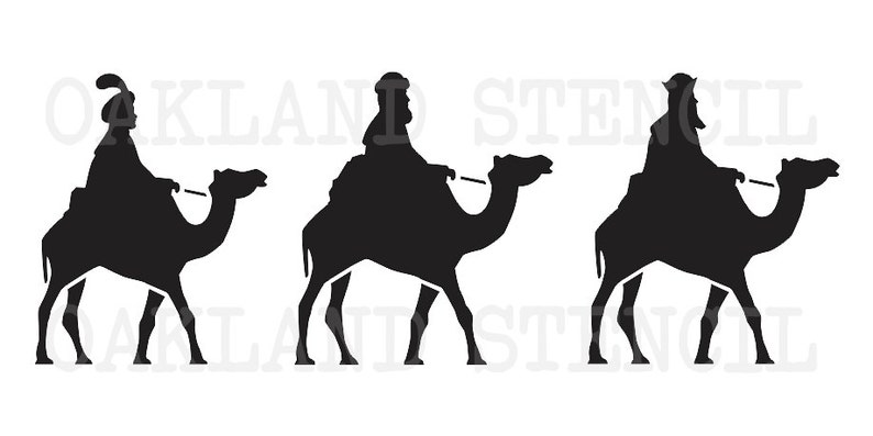 CHRISTMAS STENCIL wise Men Silhouettes 5 Sizes to Choose - Etsy