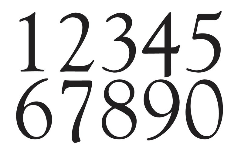 Number STENCIL Goudy Old Style Font Numbers 0-9 for Painting | Etsy