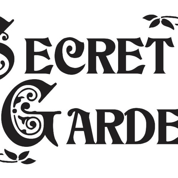 Flower/Garden STENCIL**Secret Garden** 12"x 20" for Painting Signs, Airbrush, Crafts, Wall Decor, Farm, Vintage, Shabby