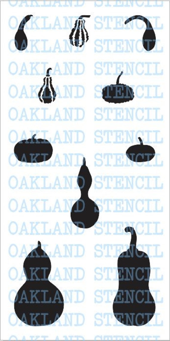 Gourds Squash Pumpkins STENCIL 10 on sheet for Painting Etsy