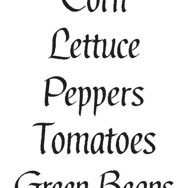 Vegetable Stencil Etsy