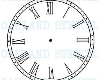 Clock STENCIL**Roman Numerals** 9 sizes for Painting/Making your own clock Signs Wall Wood Tables Canvas Fabric Airbrush Crafts