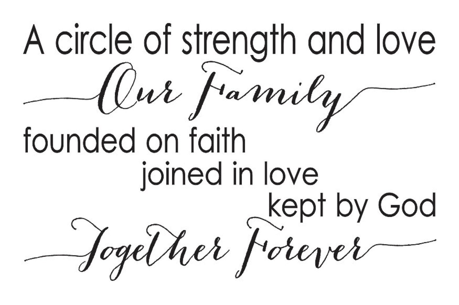 Family STENCIL A Circle of Strength and Love Our Family - Etsy