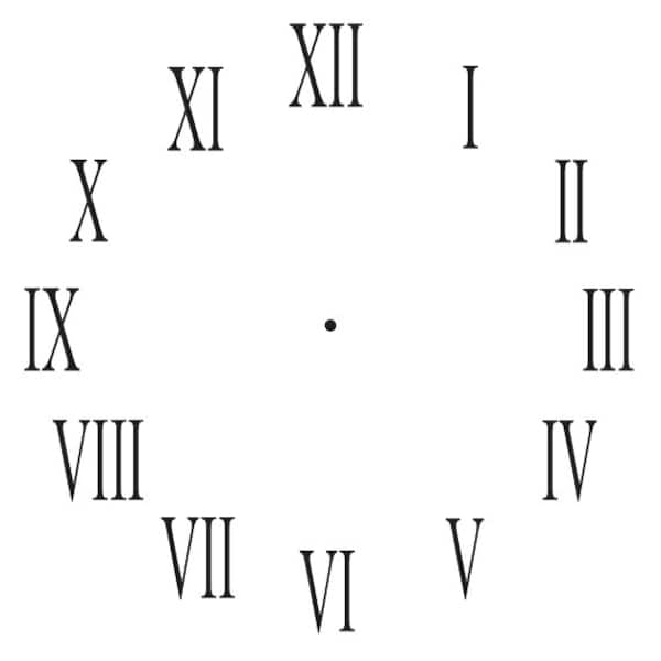 Clock STENCIL Roman Numerals for Painting Wood Signs Wall Tables Canvas Fabric Airbrush Crafts