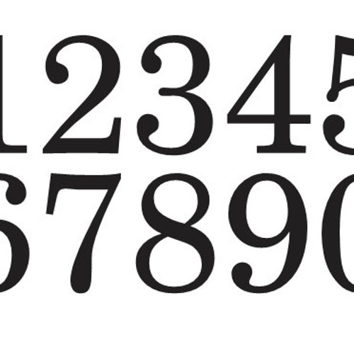 number stencil schoolbook font numbers 0 9 for painting wood etsy
