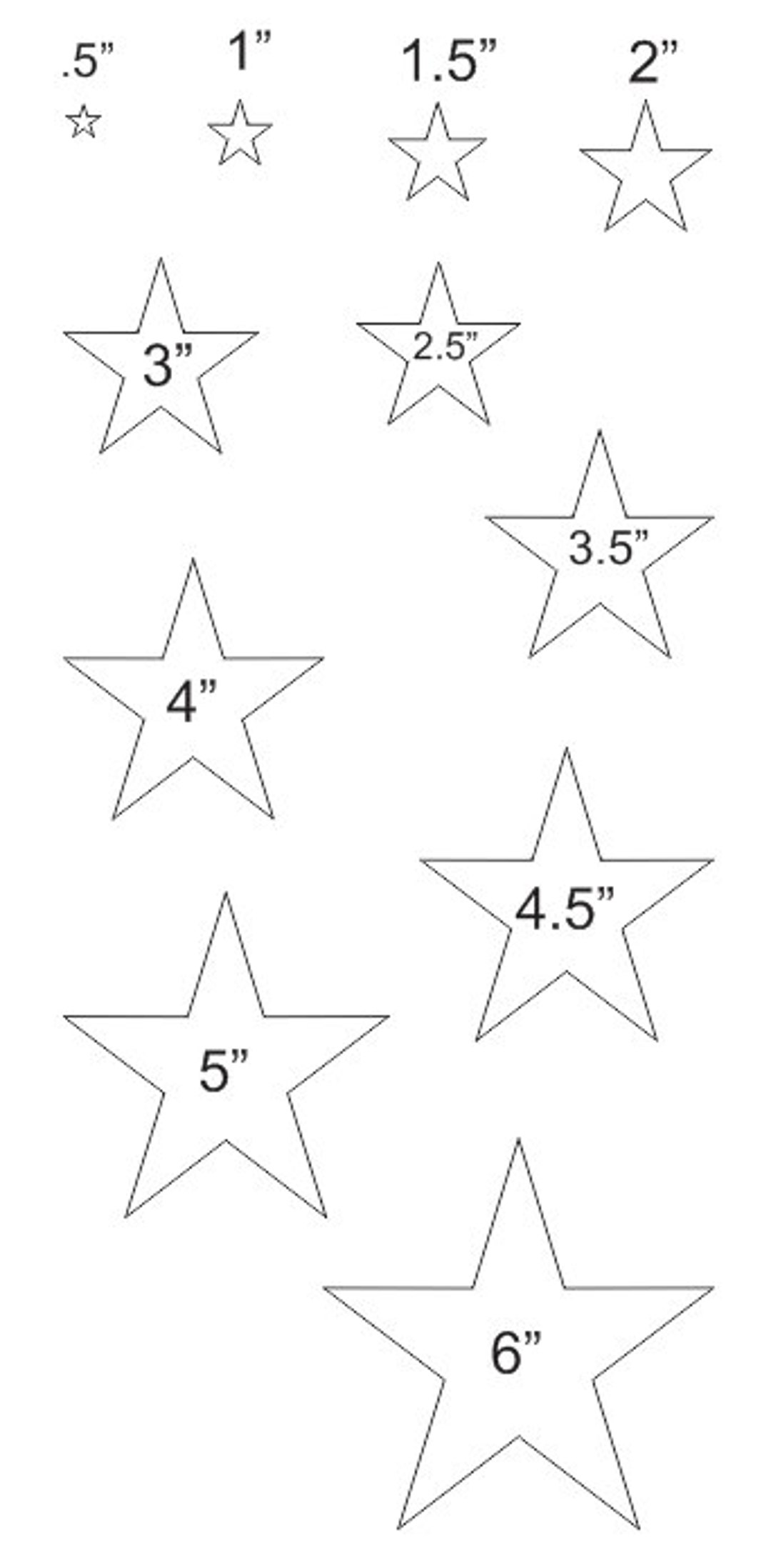 Stars STENCIL With 11 Total Sizes 1/26 for Painting Signs, Scrapbook, Primitive, Airbrush, Crafts, Wall Decor - Etsy