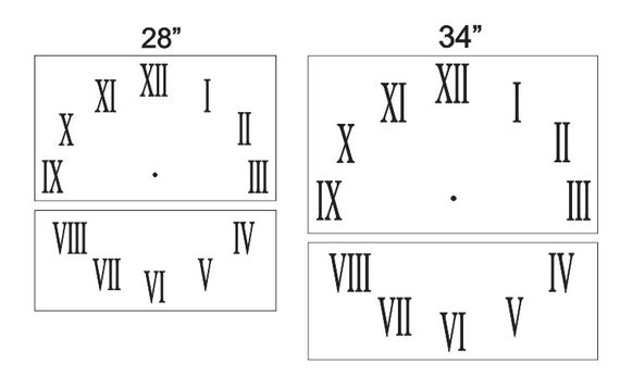 Farmhouse Clock Face Stencil by StudioR12 Roman Numerals Clock Art