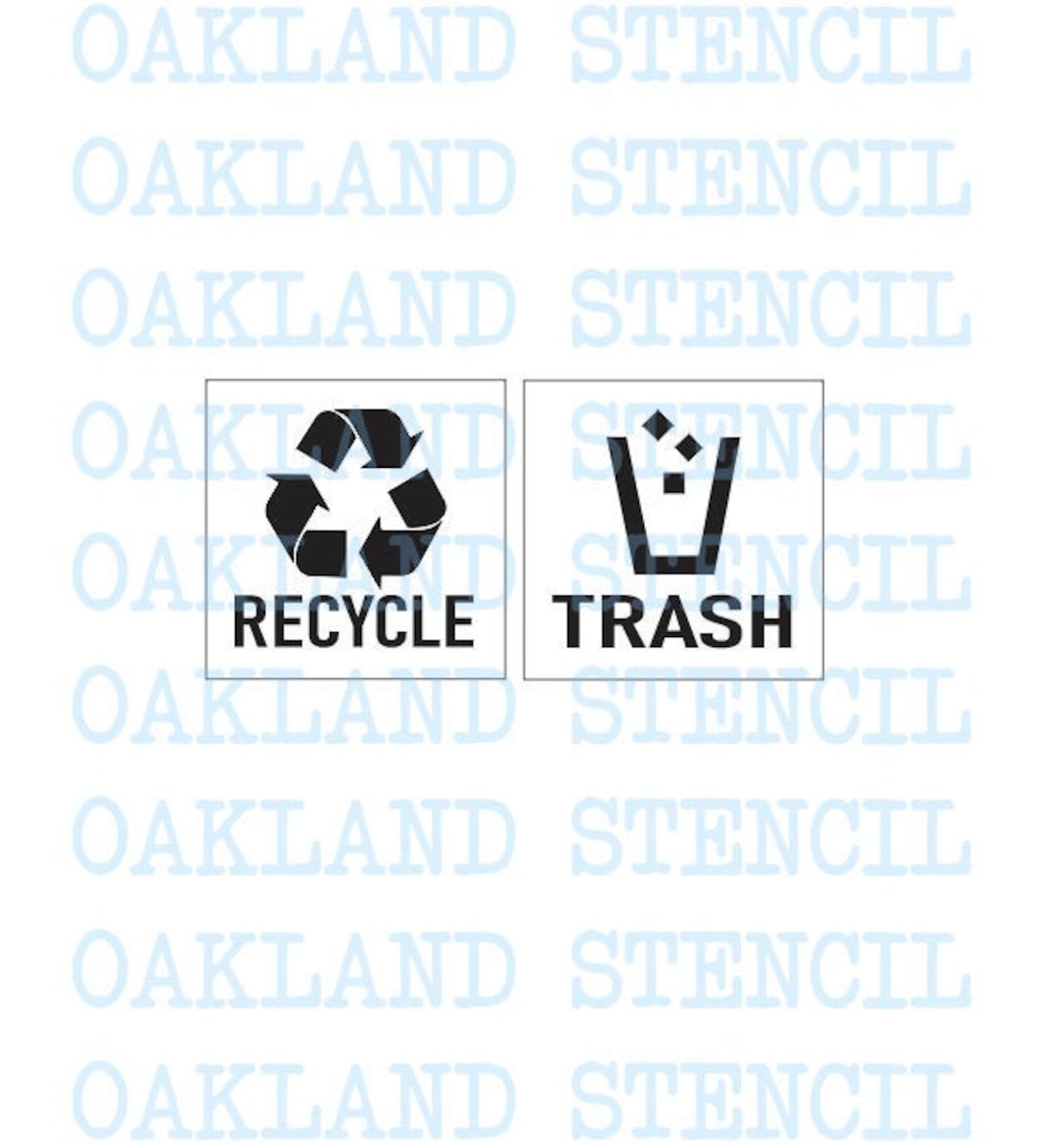 Recycle Symbol Trash STENCIL for Painting Signs Garbage Cans Dumpsters