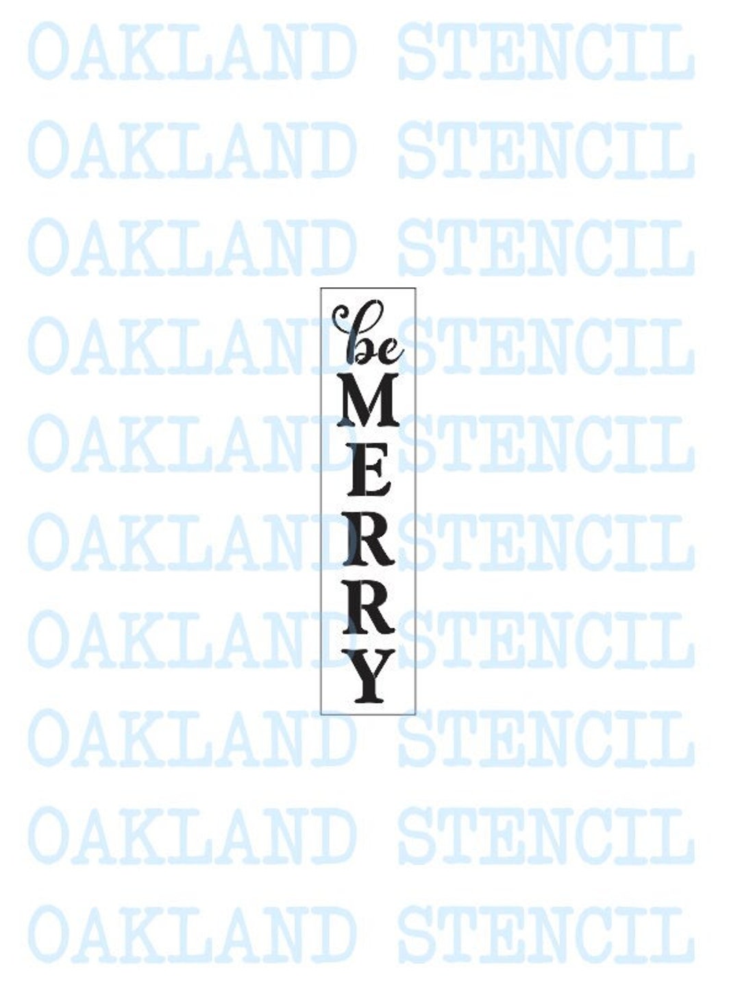 Be Merry STENCIL Vertical Reusable for Painting Wood Signs Large ...