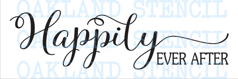 Happily Ever After STENCIL 4 Sizes 5x12 - Etsy