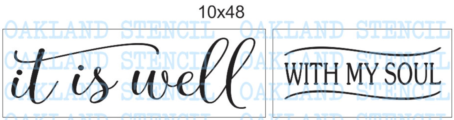 It is Well STENCIL 6x24 8x36 | Etsy